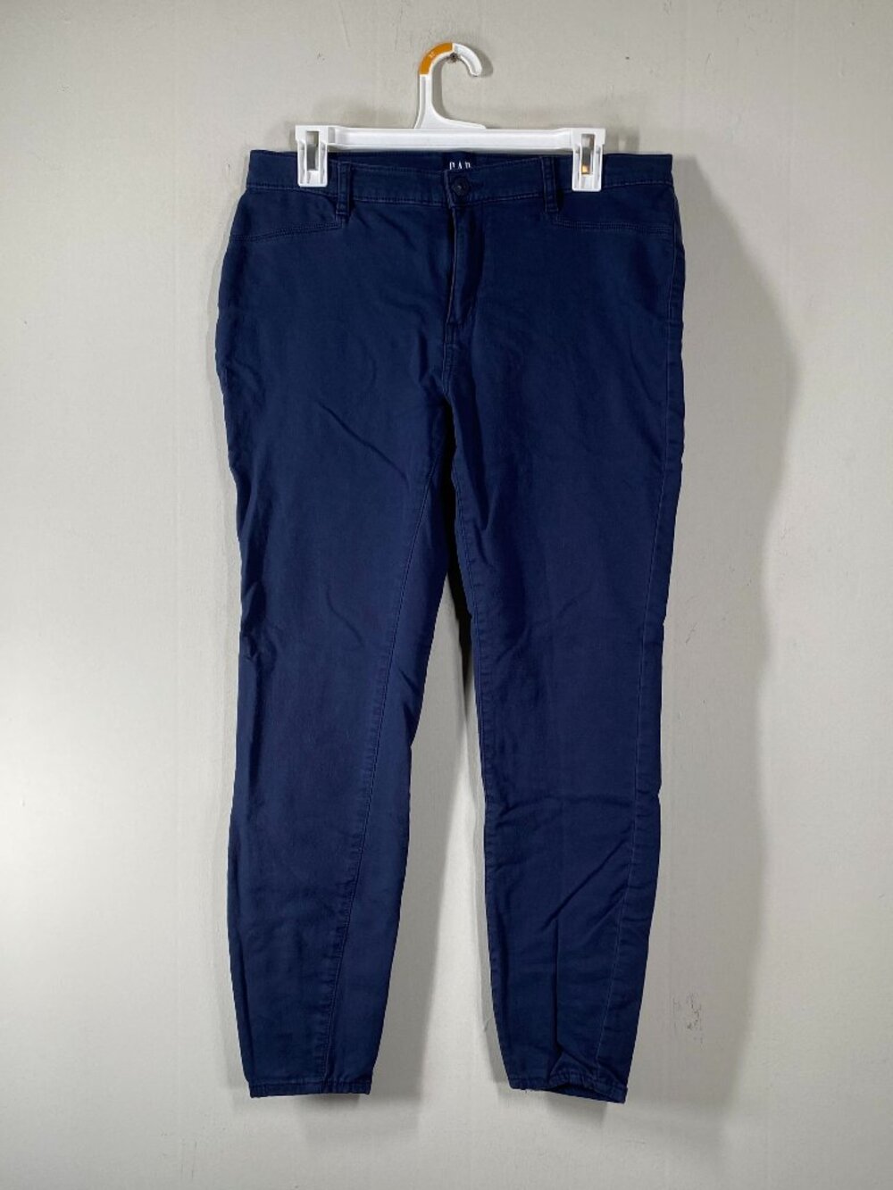 GAP SKINNY Chino Pants Women's 10 Mid Rise Stretch Blue Casual